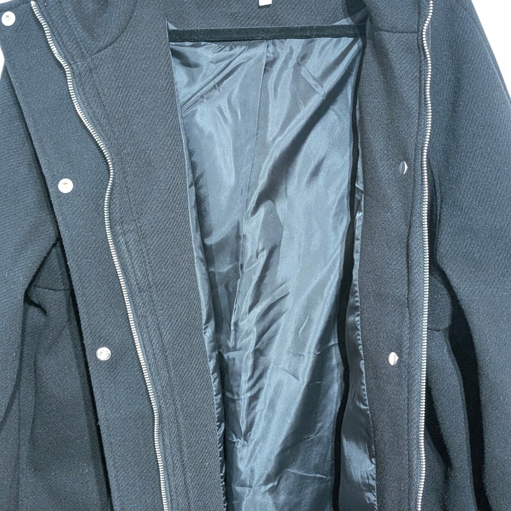 🖤 NWT Nine West Hooded Duffle Jacket Black Size XL - Picture 4 of 16